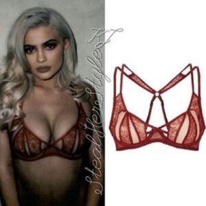 Marcia Lace Racerback Underwire Bra 32C Rust Red